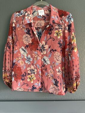 MISA Los Angeles • Floral Button-Up Shirt blouse - Small